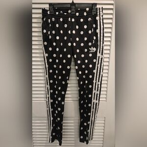 RARE Adidas Black and White Polka Dot Joggers